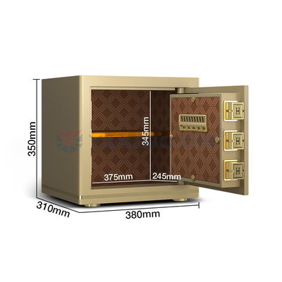 صندوق الأمان و قفل البصمات المكتبية الصلب الصلب OEM اللون H350mm