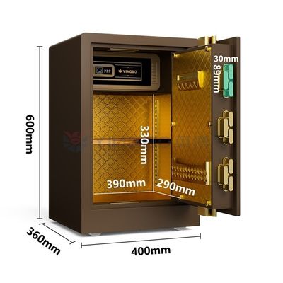 الصلب الصلب المنزلي الصندوق الآمن القفل رقمية بصمة الأصابع H600mm