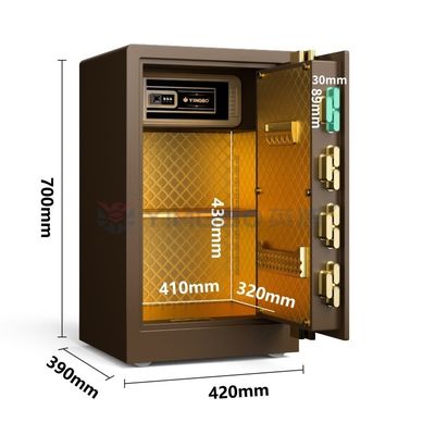2CU FT بصمة أصابع ذكية صندوق آمن إنذار مزدوج للأمن YB/RS-70