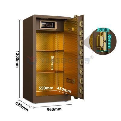 صندوق الأمان للتعرف على بصمات الأصابع للمنزل، صندوق إيداع آمن من الفولاذ السميك، آمن للمنزل