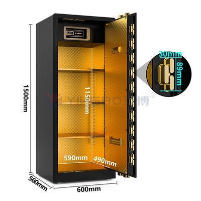 جهاز إنذار ذكي مزدوج بصمة أصابع كبيرة قفل صندوق آمن 120 كجم للأمن YB/RS-150
