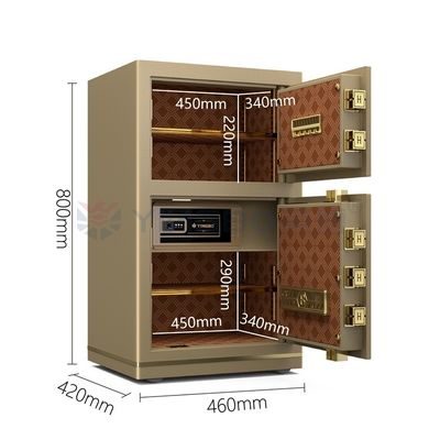 باب مزدوج 46 كجم مكتب فاخر خزينة مزدوج الإنذار YB/N7-80D