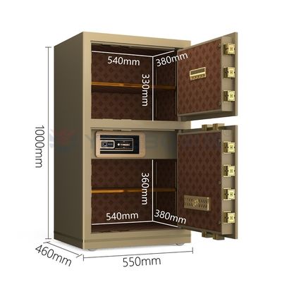 H1000mm قفل بصمة اليد البيومترية صندوق آمن للأمن في المكتب YB/N7-100D