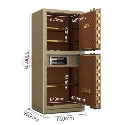 YINGBO الصلب الصلب مزدوج الإنذار المكتب الفاخر صندوق آمن قفل البصمات YB/N7-150D