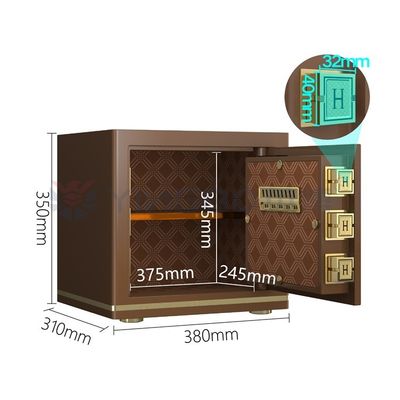 H13.78 بوصة المكتب الذكي صندوق آمن إلكتروني إنذار مزدوج YB/N7-35