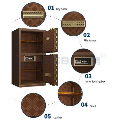 قفل إلكتروني ذو باب مزدوج صندوق آمن مكتبية إنذار مزدوج YB/N7-120D