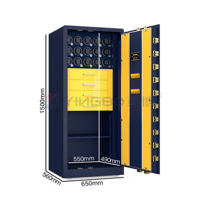جهاز إنذار مزدوج OEM مجوهرات ساعة ويندر صندوق آمن الصلب الصلب مع 7 طرق مفتوحة