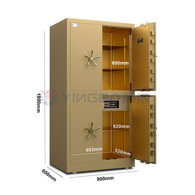 H1800mm أربعة أبواب قفل بصمات الأصابع الباب الخزنة الخزنة المتحركة
