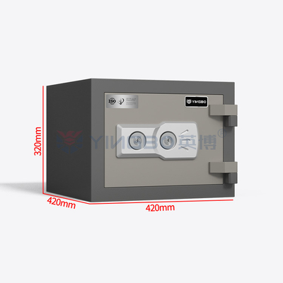 صندوق تخزين الملفات الخزنة المقاومة للنار صندوق صلب صلب مفاتيح مزدوجة قفل