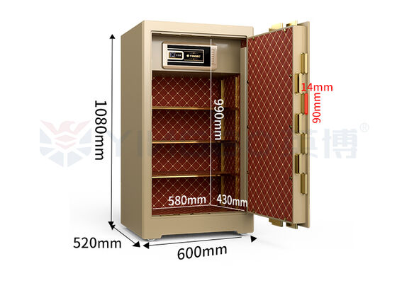 H1080mm صندوق آمن تجاري الصلب الصلب الصلب الصلب الصلب المصرفي الصف